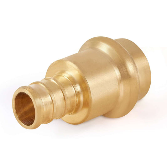 1-1/2" Copper Press x 1-1/2" PEX Crimp Brass Adapter (Lead Free)