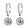 1Ct 6.5mm Blue Green Moissanite Drop Earrings For Women S925 Sterling