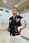 Manifest Varsity Jacket (Black) Fly Supply Co