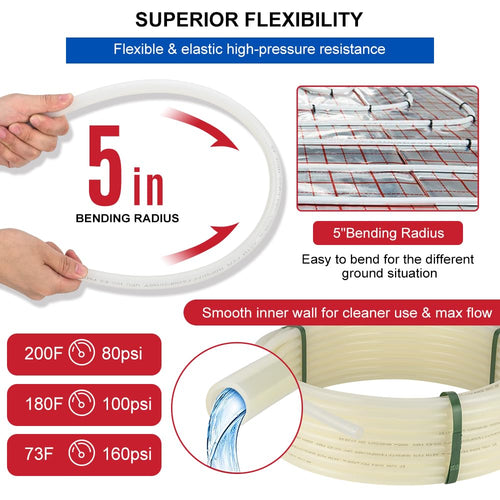 1" 100ft PEX-A Pipe (White & Cutter)