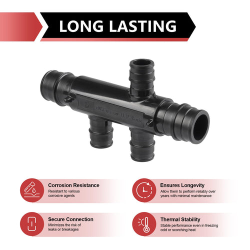 30 Pcs PEX A Expansion 3/4" x 1/2" Opposing Open Manifold (3 Port) Wholesale Plumbingsell