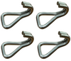 1" Stainless Steel Double "J" Hooks | 4 PACK RatchetStrap.Com