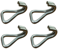 1" Stainless Steel Double "J" Hooks | 4 PACK RatchetStrap.Com