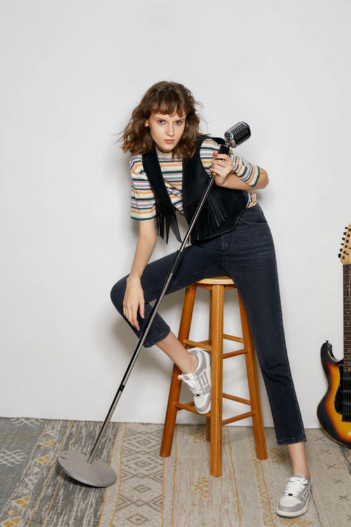 Chelsea High Rise Straight Crop Jeans HJ005 [FINAL SALE]