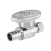 1/2" PEX Crimp x 1/4" OD Compr. Straight Stop Valve, 1/4 Turn (Lead Free) Plumbingsell