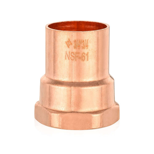 30 Pcs 3/4" C x 1/2" FNPT Copper Female Adapter at Wholesale Price