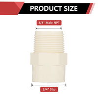 3/4" CTS CPVC Male Adapter (MIPT x Socket)
