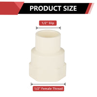 1/2" CTS CPVC Female Adapter w/Gasket (Socket x FIP)
