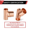 1/2" X 1/2" X 3/4" Copper Reducing Tee Plumbingsell
