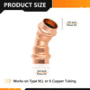30 Pcs 3/4" Press Copper 45° Elbow (Lead Free)