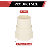 3/4" CTS CPVC Female Adapter w/Gasket (Socket x FIP)