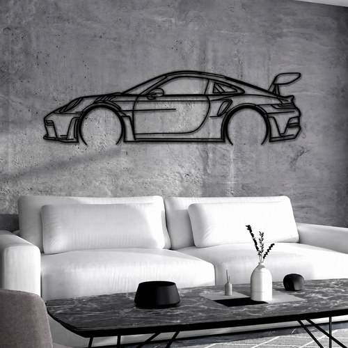 911 GT3 RS Model 992 Detailed Metal Car Wall Art - MT0859