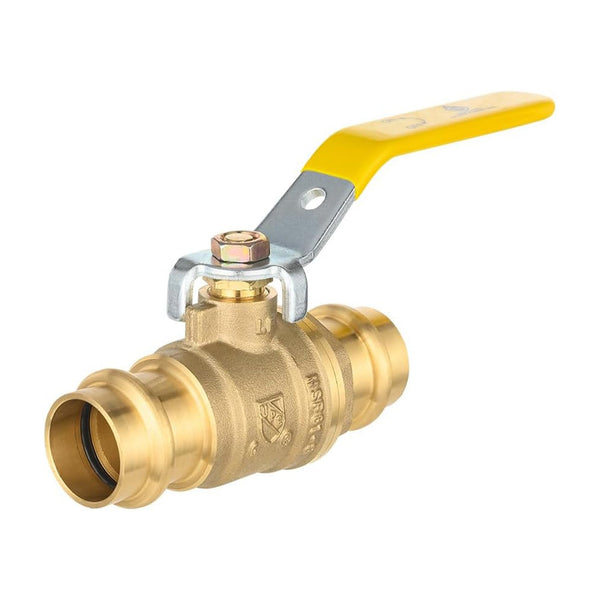 3/4" Press Ball Valve with EPDM O Ring, Yellow (Lead Free) Plumbingsell