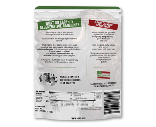 Bison Heart Crisps - 100% Grass-Fed/Finished