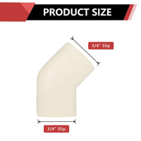 3/4" CPVC CTS 45° Elbow (Socket)