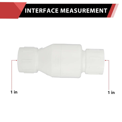 10 Pcs 1" PVC In-Line Check Valve