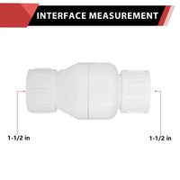 1-1/2" PVC In-Line Check Valve
