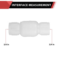 3/4" PVC In-Line Check Valve
