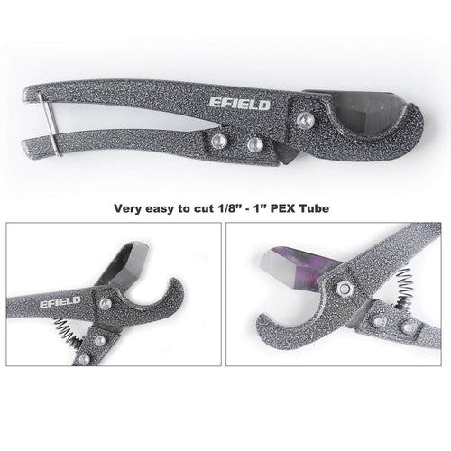 1/2" 2 x100ft, 200ft PEX-B Tubing (Blue & Red), Crimping Clamp Tool & Cinch Clamps & Cutter Combo Kit (All in One)