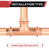 1/2" Press Copper Tee (Lead Free) Plumbingsell