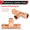 30 Pcs 1/2" Press Copper Tee (Lead Free)