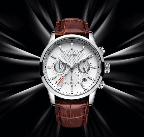 Men's  Waterproof Watch With Chronometers Day View Sport Analog Watches Excellent Look Perfect Gift For Him
