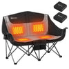 ANTARCTICA GEAR Heated Double Camping Chair, 2-Person Folding Chair Heated Portable Loveseat Chair