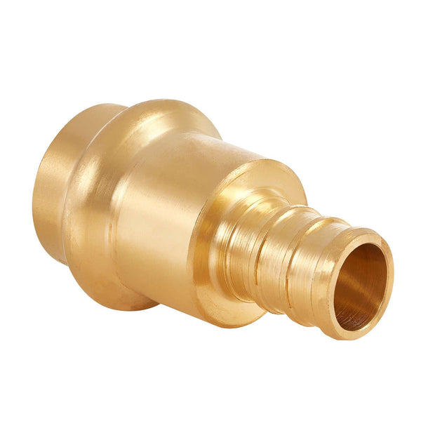 1-1/4" Copper Press x 1-1/4" PEX Crimp Brass Adapter (Lead Free)