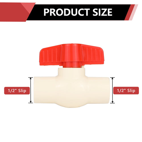 1/2" CPVC Ball Valve (Solvent) Plumbingsell