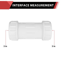 10 Pcs 3" PVC Compression Coupling