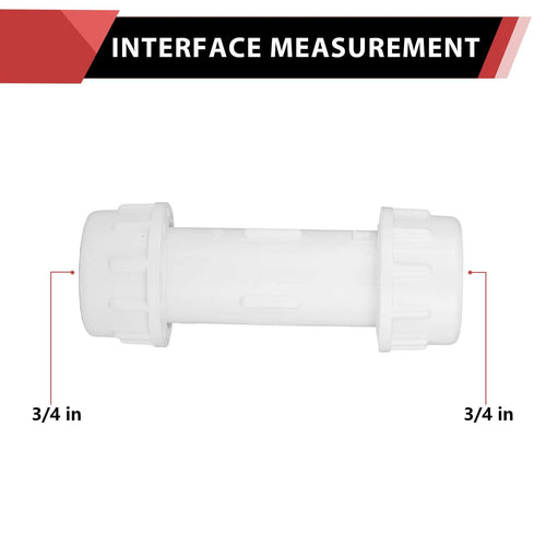 3/4" PVC Compression Coupling