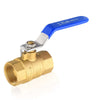 10 Pcs 1/2" FNPT Ball Valve, Blue (Lead Free)