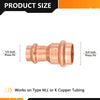 3/4" x 1/2" Copper Press x Press Coupling NO Stop (Lead Free) Plumbingsell