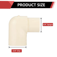3/4" CPVC CTS 90° Street Elbow (Spigot x Socket)