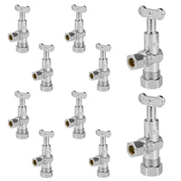 10 Pcs 5/8" OD Compr. x 3/8" OD Compr. Loose Key, 1/4 Turn (Lead Free) Plumbingsell