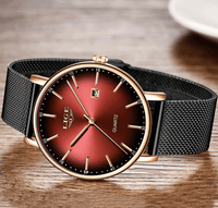 Men's Elegant  Watch With Stainless Steel Straps And Special Date Display Excellent Look Unique Design Perfect Gift