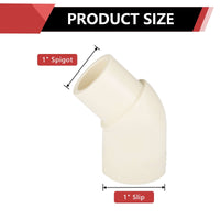 1" CPVC CTS 45° Street Elbow (Spigot x Socket)