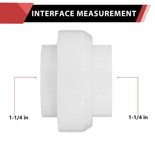 1-1/4" PVC FIP Union