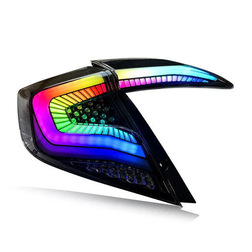2016-2021 Honda Civic 10th Gen RGB Tail Lights For Sedans