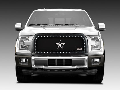 RBP RX-5 Halo Series Studded Frame 1pc. Grille 15-17 Ford F-150 All Models (OE Replacement) - Black