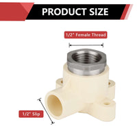 1/2" CPVC x Female NPT (Stainless Steel) Drop-Ear Elbow