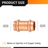 30 Pcs 3/4" Press Copper Coupling w/Stop (Lead Free)