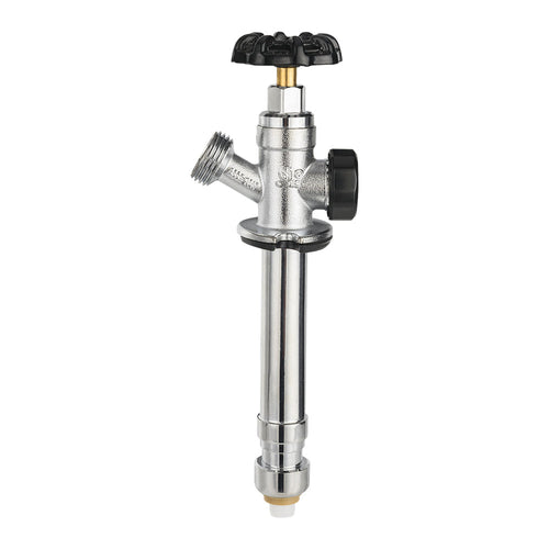 1/2" Push Fit x 3/4" Hose Bibb, 6" Anti Siphon Frost Free Sillcock