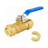 10 Pcs 3/4" Push Fit Ball Valve, Blue (Lead Free)
