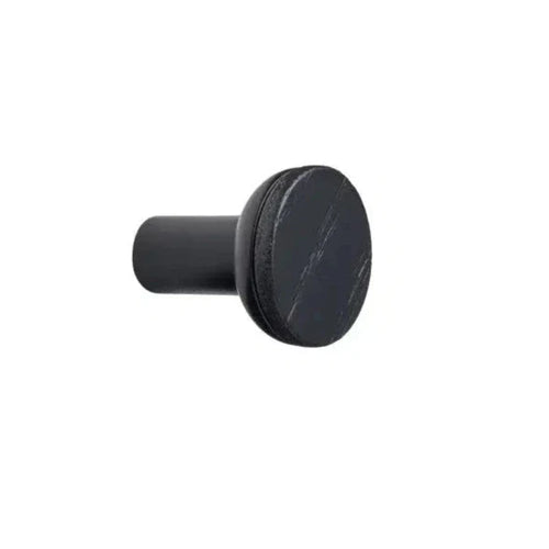 Black and Wood "Bis" Cabinet Knob and Drawer Handle Euro • Knobs