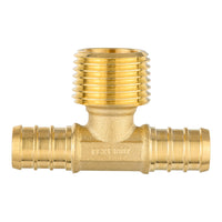 30 Pcs PEX-B Crimp Male Tee 1/2" PEX x 1/2" PEX x 1/2" Male Tee (Lead Free)