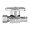 1/2" PEX Crimp x 3/8" OD Compr. Straight Stop Valve, 1/4 Turn (Lead Free) Plumbingsell