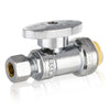 10 Pcs 1/2" Push Connect x 1/4" OD Straight Stop Valve, 1/4 Turn (Lead Free) Plumbingsell