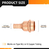 3/4" Copper Press x 1/2" PEX-B Crimp Adapter (Lead Free)