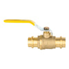 1" Press Ball Valve with EPDM O Ring, Yellow (Lead Free)